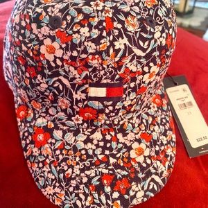 Tommy Hilfiger Baby Girl Hat Fashion Flower Floral Pink Blue Red NWT New
